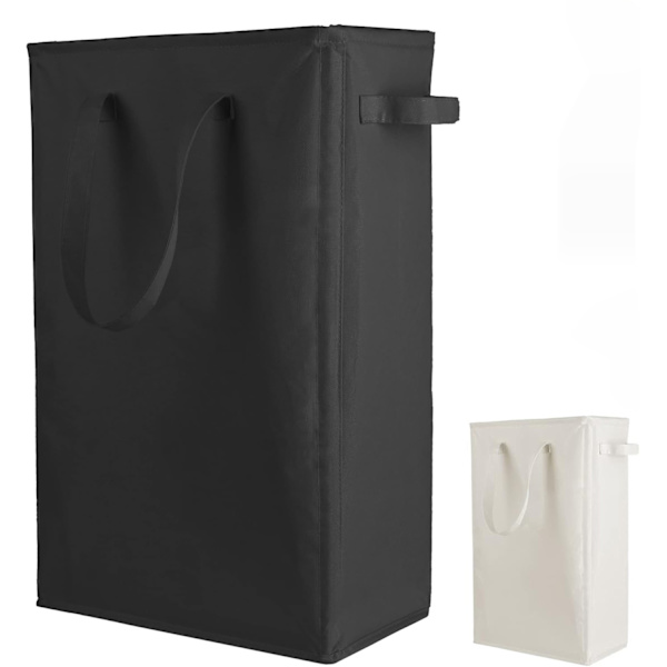 2-pack Slim Laundry Basket, Foldable Laundry Hamper, Thin Dirty Clothes Storage, Slim Foldable Laundry Bag, Space-Saving Basket