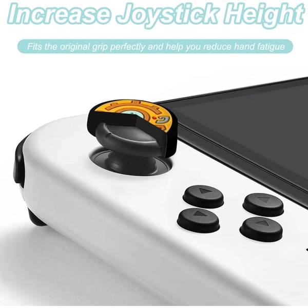 4st Jusy Thumb Grip Caps Kompatibel med Nintendo Switch/OLED/Switch Lite, mjuk silikon Joy-Con Joystick Grip Söta 3D Analog Stick Cover Donuts