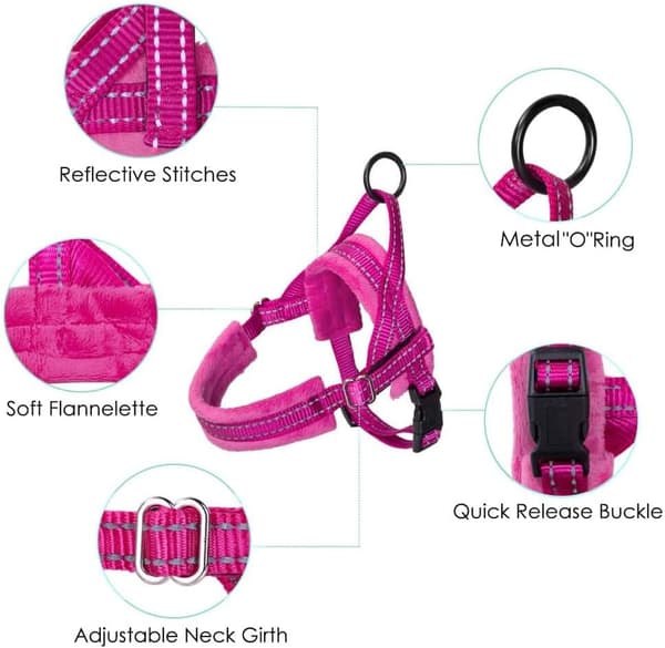 No Pull Small Dog Harness and Leash Set, Puppy Soft Vest Harness Neck