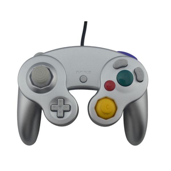 Gamecube-peliohjain, 2 kpl klassisia peliohjaimia värinätoiminnolla ja joystickillä Silver