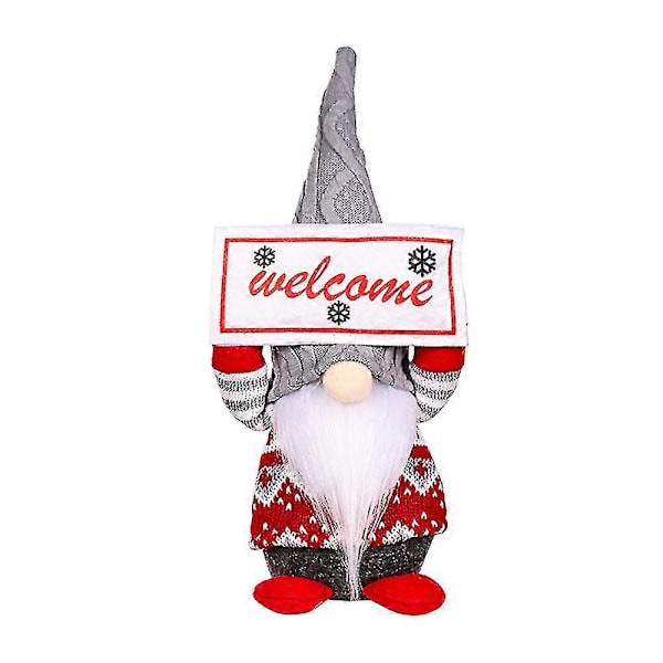 Jultomte Plysch Docka Ljus Utan Ansikte Gonk Fylld Docka Tomte Julpynt Dekoration B
