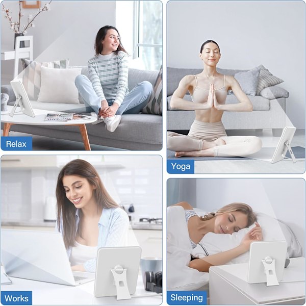 Pære 15000LUX, UV-fri, dagslys, 3 farvetemperaturer, 5 lysstyrkeniveauer og 6 timere, hukommelsesfunktion, 180° foldbart stativ justerbart