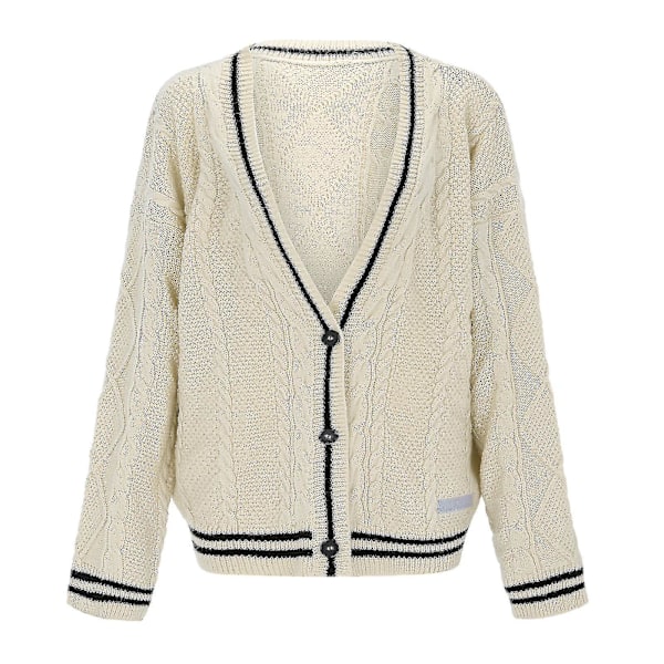Stjärna Broderad Stickad Folklore Cardigan, Eras Tour Merch Julklappar S