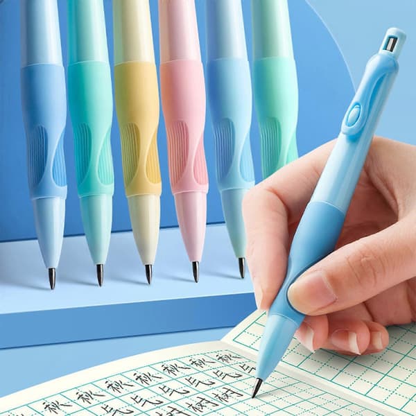Mechanical Pencil with Refill Leads, 2 mm, Built-in Sharpener; Suitable for Students' Writing, Drawing