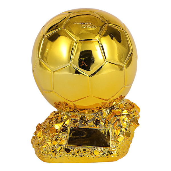 Europeisk fotbollsguldboll, trofé i resin för fans, ny Ballon d'Or-troféfotboll för fotbollsmatch, minnesmärke, pris 15cm