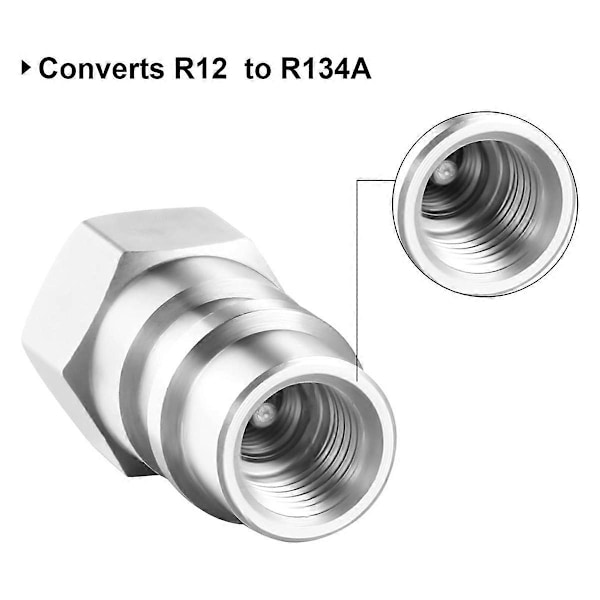 4 stk. VA-LH11 A/C R-12 til R-134a Retrofit Konverteringsadapter Fitting til 1/4 SAE Gevind Lav Høj Side Konvertering