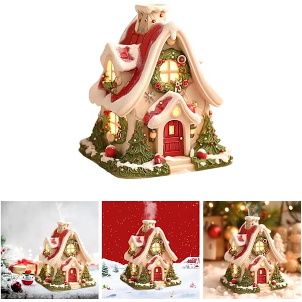 Julkreativa Igloo-Hantverk i Resin, Litet Hus, Semesterhem, Festdekorationer, Aromaterapi-Dekorationer