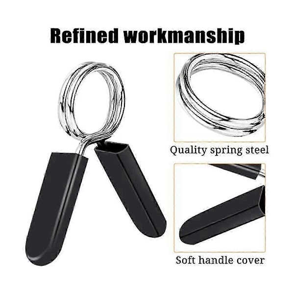 10-pack Dumbbell Clamps Compatible with Standard Dumbbells, Spring Lock Collars Compatible with Workout, Strength Training