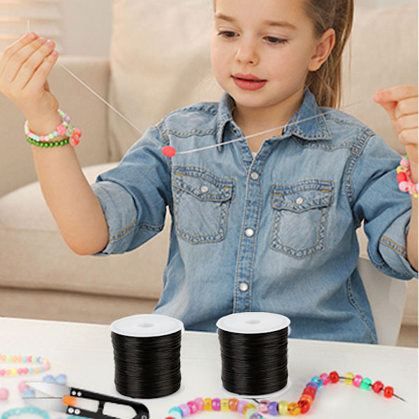 Elastisk tråd, perletråd, elastisk snor, elastisk smykketråd, værktøj til perlefremstilling til DIY-armbånd