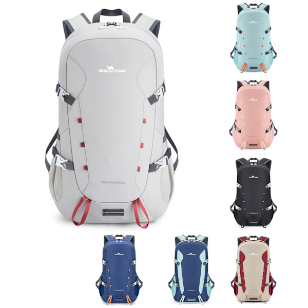 Multifunktionell utomhusryggsäck, resväska med stor kapacitet, vattentät bergsklättringsryggsäck unisex rosa 35L