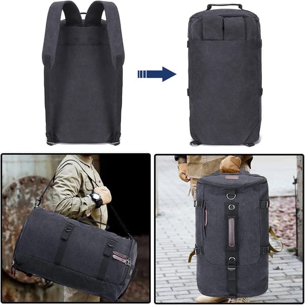 Khaki Hiking Backpack 49x29x32cm Large Capacity Military