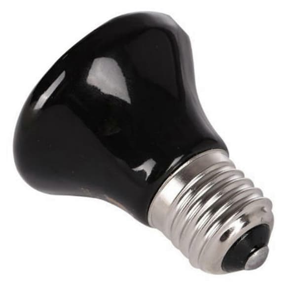 2X Hot 50W E27 Pet Heating Lamp Black Infrared Ceramic Emitter Heat Lamp Pet Brooder Reptile Lamp 220-230V Black
