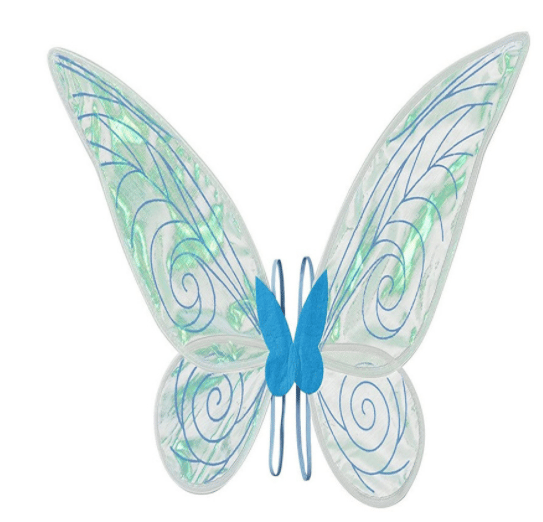 Glänsande älvvingar Vuxen Transparenta vingar Halloween-kostym blue