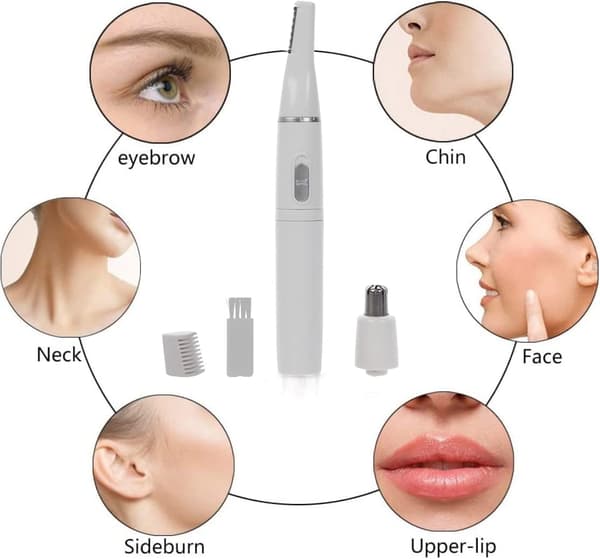 Electric Eyebrow and Nose Trimmer, 2-in-1