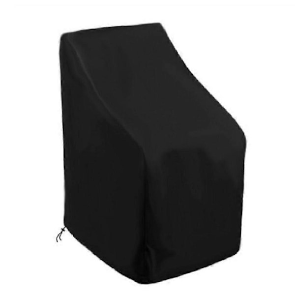 Utomhusstolsöverdrag, Svart Patiostolsöverdrag, Vattentäta Patiostolsöverdrag för Utomhusmöbler, Väderskydd (Svart, 89*89*120/89CM)
