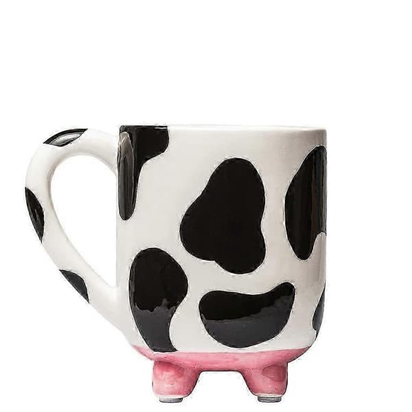 Ceramic Mug with Cow Motif and Udder - Funny Coffee Mug, 44 cl
