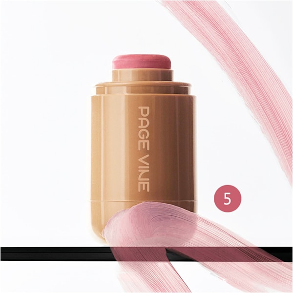 PAGE VINE lomme rouge stick 6 farger leppe og kinn vannlys stick highlighter lyser opp naturlig vannlys hud 05-sleep girl