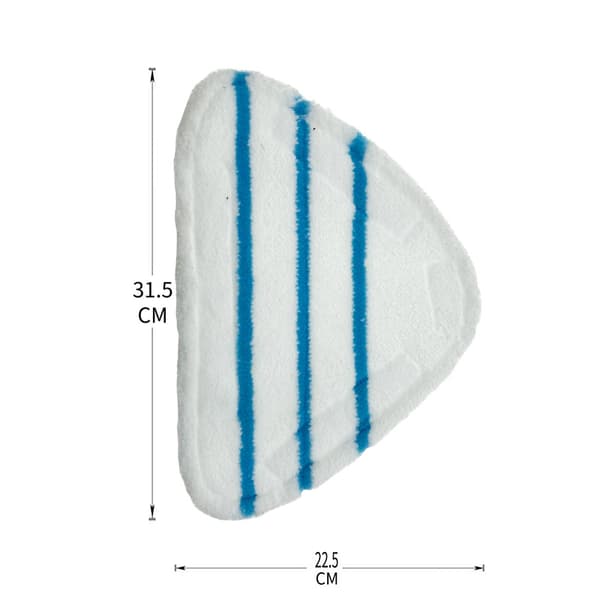 Mikrofiber dampmoppeovertræk Tilbehør Universal Vaskbare Trekantede Klude til Varme Spraydamprensere, Hvide Mikrofiber Dampmoppepuder Maskinvaskbare