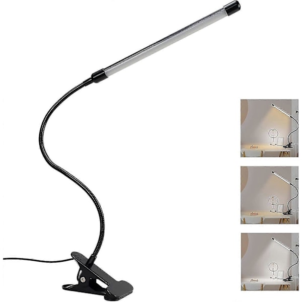 Laddbar LED-skrivbordslampa, Sänglampa med 3 Färger & 10 Justerbara Intensiteter