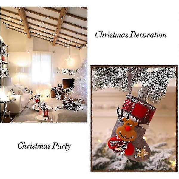 Julestrømpe sæt 4 stykker Santa Boots Gavepose