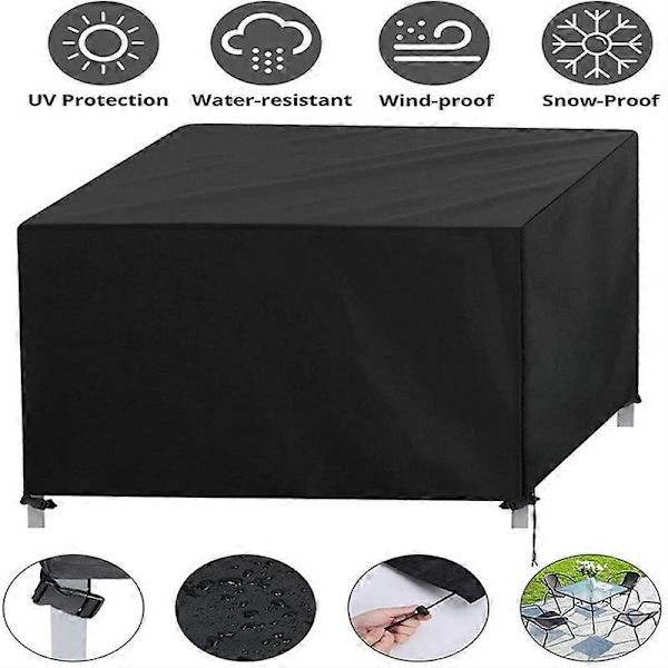 SZTXJ Havemøbelovertræk, 420D Oxford Havemøbelovertræk 70x70x70cm, Anti-UV/Vejr/Vind/Regn Overtræk, Rektangulær, til Terrasse Have Udendørs