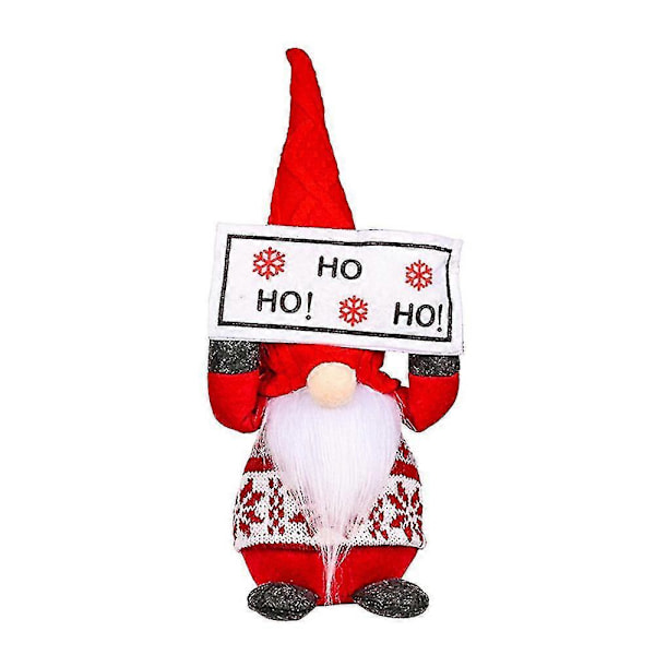 Jultomte Plysch Docka Ljus Utan Ansikte Gonk Fylld Docka Tomte Julpynt Dekoration A