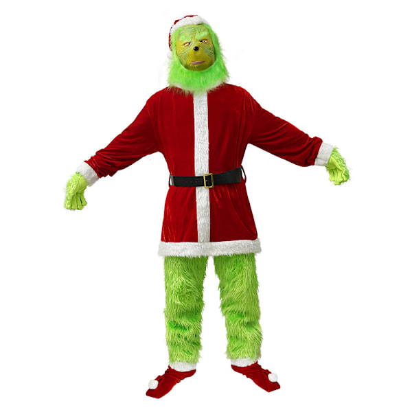 Julemanden Grinch Grøn Pelsagtig Grinch Fest Optræden Kostume Green L/XL