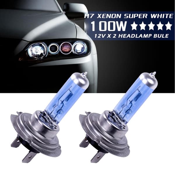 12V H7 100W Xenon Hvit 6000k Halogen Bilfrontlyspære
