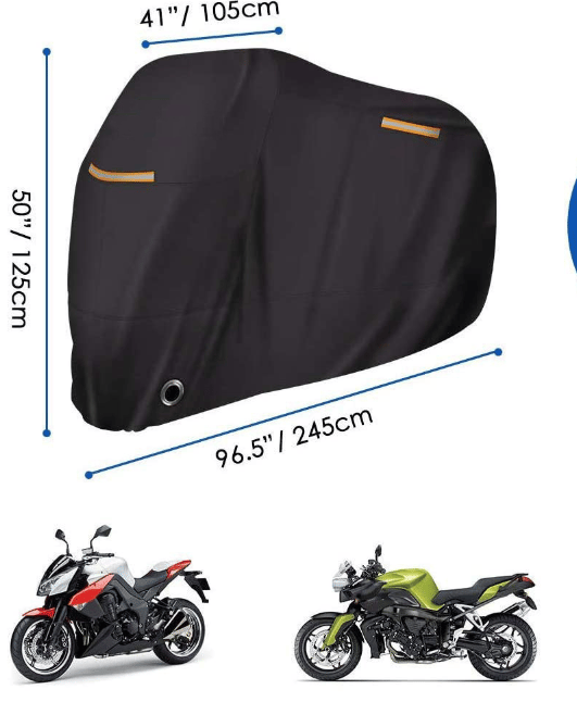 (245*105*125cm, XXL størrelse) 190T sort silkepolyester cykelovertræk