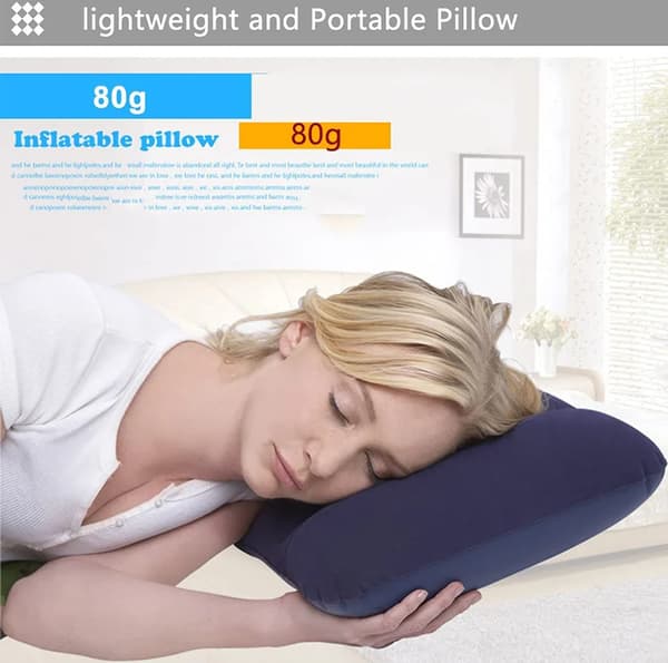 Inflatable Pillow - Travel Pillow - Beach Pillow - Camping Pillow blå