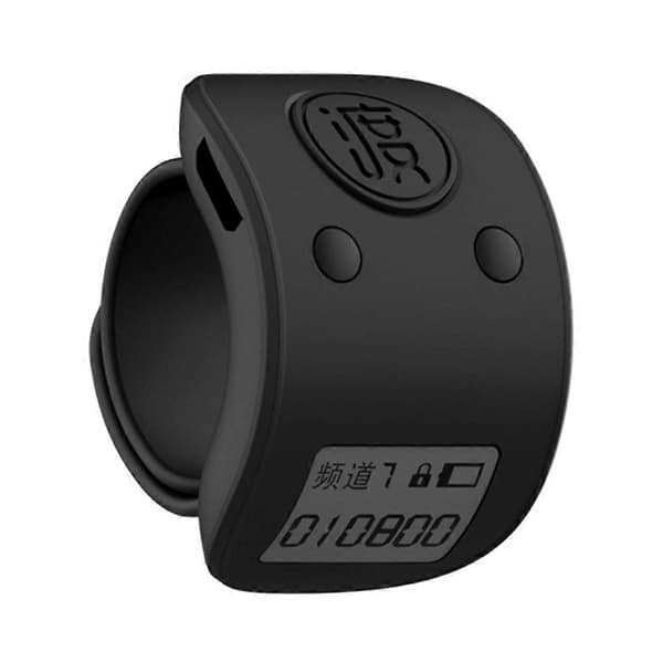 Mini Digital LCD Electronic Finger Ring Hand Tally Counter 6 Digit Rechargeable Counter Clicker - Black