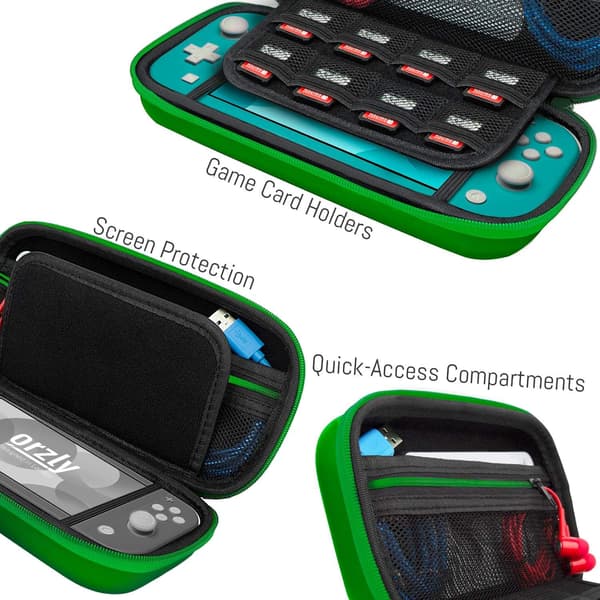 Nintendo Switch Lite Etui - Beskyttelsesetui med Opbevaring til Switch Lite Spil og Tilbehør