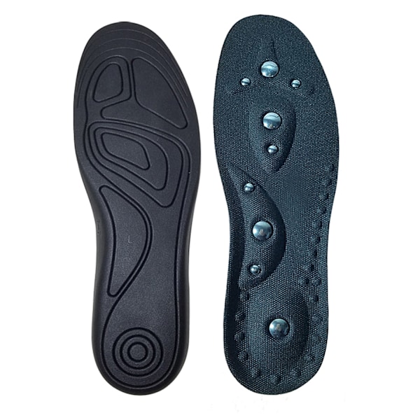 1 Par Magnetiska Akupressursulor Unisex Fotvalvsstöd Främjar Cirkulation Lindrar Trötthet Ortopediska Black-2 S 35-39