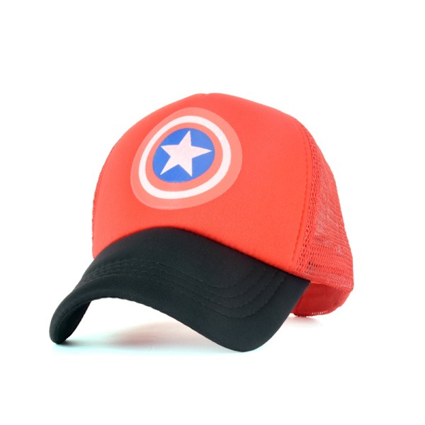 Barn Pojkar Flickor Batman Mesh Snapback Keps Sommar Utomhus Andningsbar Justerbar Sport Solhatt Model D red 48-52cm