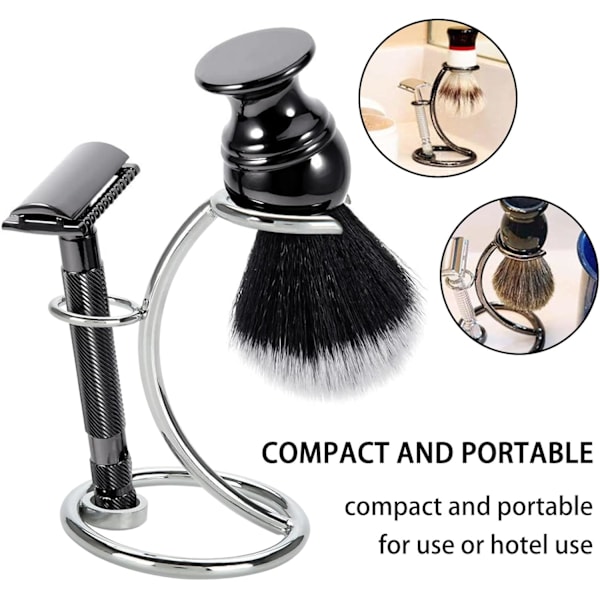 Rakställ för män, rakhyvel, borstställ, rakapparat, hållare, rakställ för rakhyvel och rakapparat Pure black