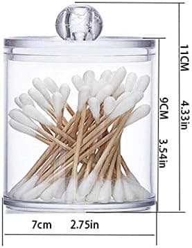 1 x Clear Acrylic Empty Storage Jar with Transparent Lid for Cotton Swabs, Snacks