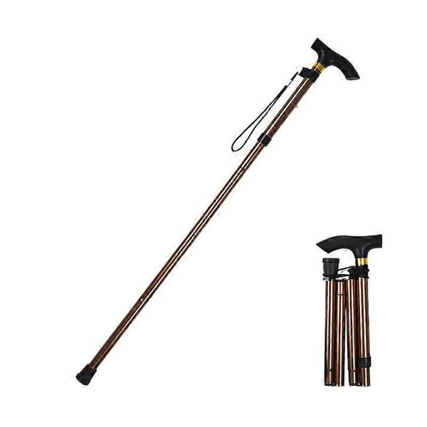 Foldbar Stok, Sammenklappelig Stok, Gåstok, Skridsikker Komfortabel js