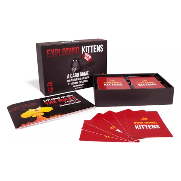 Exploding Kittens NSFW - VUXEN Rysk Roulette Kortspel, Vuxen Drinking Game - Vuxen & Tonårs Kortspel - 2-5 Spelare svart katt