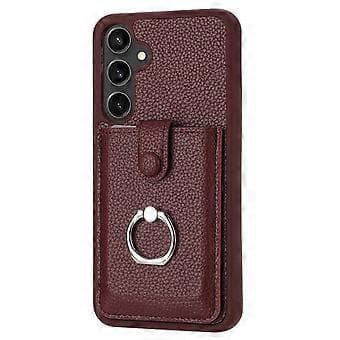 Etui til Samsung Galaxy A55 5G Tegningsdesign Kortlomme Læder Bagside med Ringstativ (Stil D)