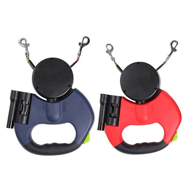 Double Dog Leash Retractable Rope Easy Safety Leash for Pets