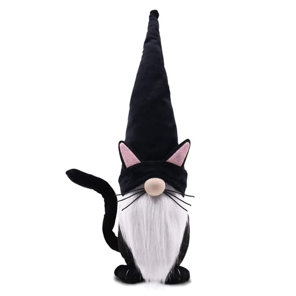 Sort Kat Tomte Gnome Halloween Dekorationer Hjemmegave Indretning