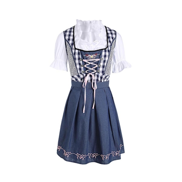 Naisten saksalainen dirndl-mekko baijerilaiset Oktoberfest-asut Halloween-olutpiika-asut 36