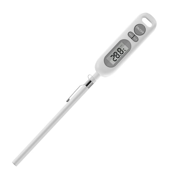 Instant Read Kitchen Thermometer with Long Cooking Probe, Digital Baking Thermometer for Hot Drinks Cooking Thermometer with Backlit LCD Display