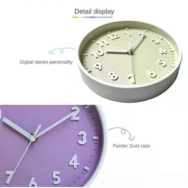 20 cm Tyst Väggklocka Enkel Digital Väggklocka Heminredning Kubisk Digital Klocka Kvarts Väggklocka för Sovrum Sovsal Ch Mintgrön
