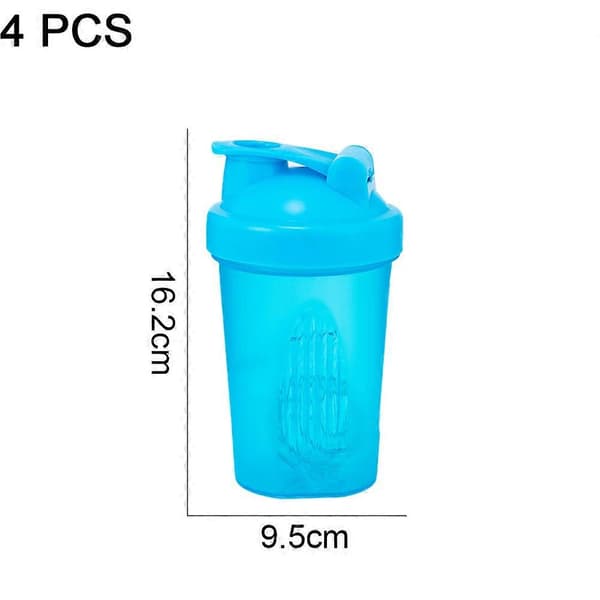 4 stk. Protein Shaker-flasker for proteinblandinger - Blå