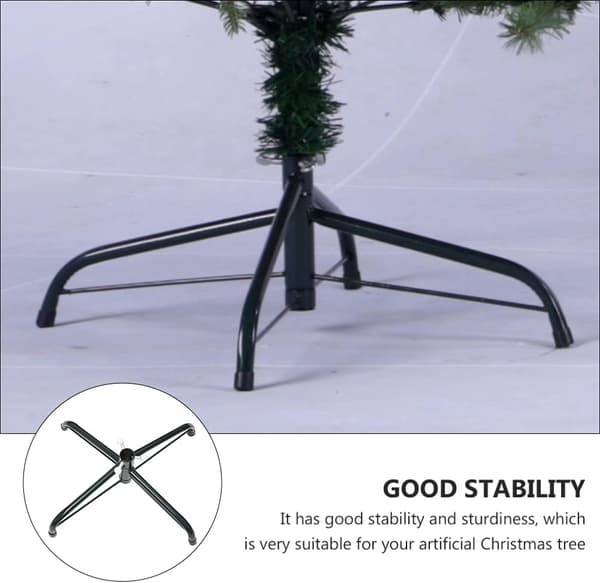 Juletræsfod, 35 cm foldbart metalstativ