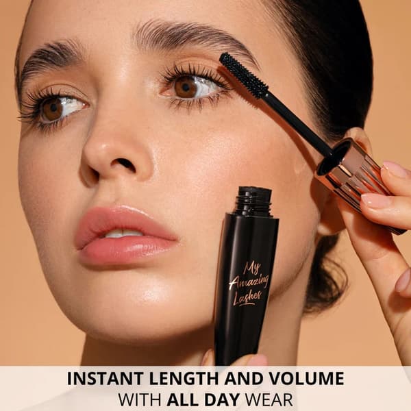 7D Mascara: Waterproof, Sweat-Resistant, and Smudge-Proof; Provides 3D Lengthening, Volumizing, Curling, and Defining Effects. 3pcs