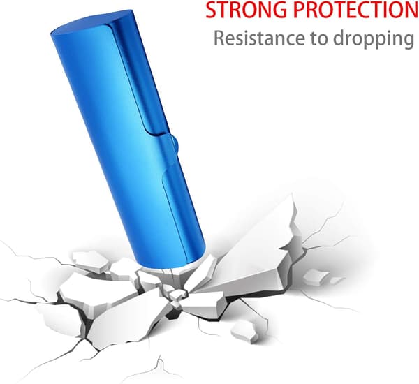 Blue Glasses Case Aluminum Ultralight Hard Myopia Glasses Case blue
