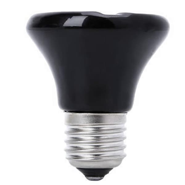 2X Hot 50W E27 Pet Heating Lamp Black Infrared Ceramic Emitter Heat Lamp Pet Brooder Reptile Lamp 220-230V Black