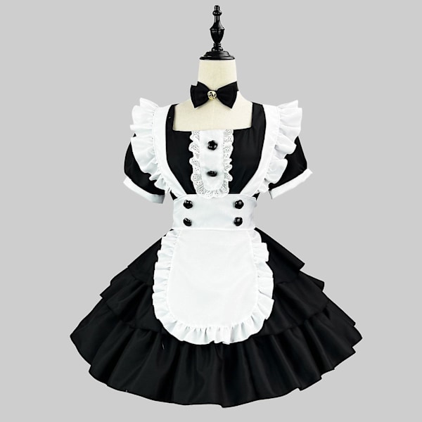 Maidklänning Hembiträde Kostym Cosplay Prestanda Kostym Fransk Maid Lolita Förkläde Flickrollspel 5XL